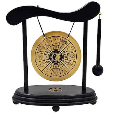 fengshuisale Zen Art Brass Feng Shui Desktop Zodiac Gong W Red String Bracelet W3359