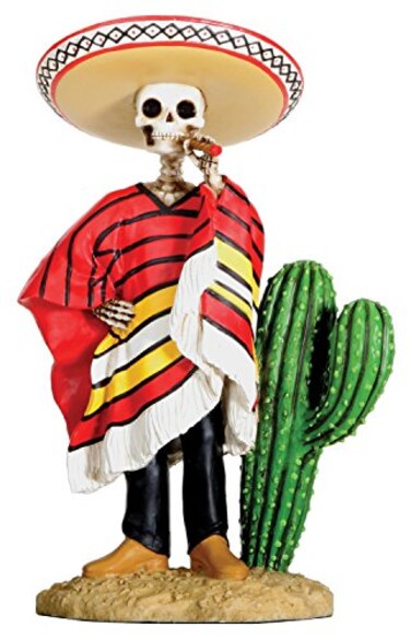 SUMMIT COLLECTION Dod Bandito Mexican Bandit with Cigar Skeleton Outlaw Sculpture