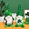 TGOOD St Patricks Day Gnomes Decorations 2 Pack Gnomes Plush Lucky Green Shamrock Home Table Decor Ornaments for Irish Saint Patricks Day
