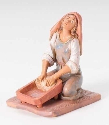 Fontanini by Roman Inc Ruth The Breadmaker 5 Village Collection Nativity Figure and Accessories Hand Sculpted and Painted