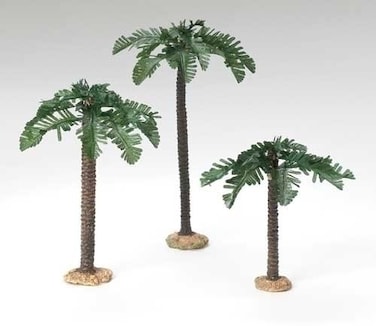 Fontanini by Roman Inc Palm Tree 3Piece Set 5 Collection Nativity Figure and Accessories Hand Sculpted and Painted 11x4x3