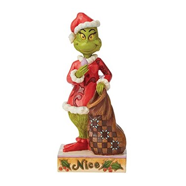 Enesco Jim Shore Dr Seuss The Grinch Naughty and Nice Double Sided Figurine 827 Inch Multicolor