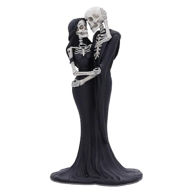Nemesis Now Eternal Embrace Skeletons Figurine HandPainted Resin Gothic Lovers Statue Romantic Skeleton Decor Perfect Gothic Wedding Cake Topper 24cm