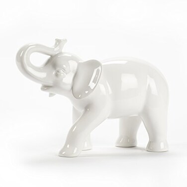 Abbott Collection Ceramic Elephant Figurine White Large