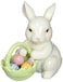 Cosmos 10593 Fine Porcelain Bunny with Easter Basket Figurine 334InchWhite
