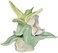 Cosmos 96442 Fine Porcelain Mini Hummingbird with Iris Figurine 3Inch Green