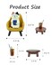 Mevodeata Cute Cat Playing Phone on Sofa and Drinking Coffee Figurine for Office Home Decor Cute Cat Gift for Cat Lovers