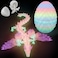 oyeftp 3D Printed Dragon Egg 3D Printed Dragon with Wings Glow in The Dark Toys Cool Dino Fidget Toy Animals Dinosaur Eggs Stocking Stuffers Home Office Decor Easter Basket Stuffers