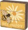 Primitives by Kathy Slat String Art Box Sign 6 x 6 Bee Happy 35313