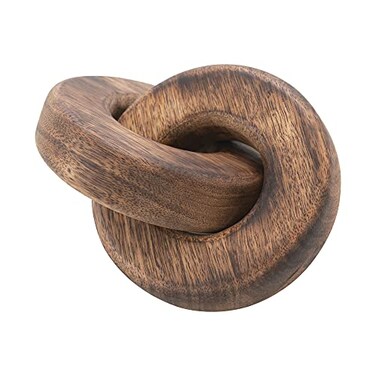 Creative Co-Op Creative CoOp Mango Wood Chain Link Burnt Finish