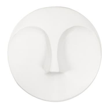 Howard Elliott Collection Ceramic Face Wall Vase Contemporary Matte White Glaze Decorative Accent WaterHolding Vase Ready to Hang Wall Decor 10H x 10W x 3D Matte White