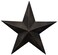 Home Collection Dimensional Steel Metal Barn Star 12inch Black Antique Matte Finish Lightly Distressed
