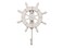 Handcrafted Nautical Decor White Decorative Ship Wheel with Starfish with Hook 6 Wooden Ships Wheel B