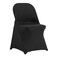 VEVOR Stretch Spandex Folding Chair Covers Universal Fitted Chair Cover Removable Washable Protective Slipcovers for Wedding Holiday Banquet Party Celebration Dining 50PCS Black