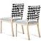 Queekay 6 Pieces Christmas Chair Back Covers Santa Hat Buffalo Plaid Christmas Dining Chair Protector Elastic Gingham Cover for Dining KitchenBlack White