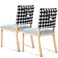 Queekay 6 Pieces Christmas Chair Back Covers Santa Hat Buffalo Plaid Christmas Dining Chair Protector Elastic Gingham Cover for Dining KitchenBlack White
