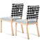 Queekay 6 Pieces Christmas Chair Back Covers Santa Hat Buffalo Plaid Christmas Dining Chair Protector Elastic Gingham Cover for Dining KitchenBlack White