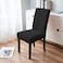 Gold Fortune 4Pack Dining Chair Covers Stretch Elastic Spandex Fabric Chair Protector Slipcovers Machine Washable Removable Seat Covers for Home Restaurant Office Black