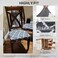 SearchI Stretch Dining Chair Seat Covers Set of 6 Soft Removable Washable Seat Covers for Dining Chairs Dining Room Seat Cover Protector RearCovered Grey