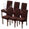 Genina Waterproof Dining Room Chair Covers Stretch Parsons Chair Slipcovers for Dining Room Kitchen Chair Protector Cover Removable Washable 6 Flower PatternChocolate