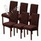 Genina Waterproof Dining Room Chair Covers Stretch Parsons Chair Slipcovers for Dining Room Kitchen Chair Protector Cover Removable Washable 6 Flower PatternChocolate