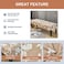 Eco-Ancheng EcoAncheng Dining Chair Cover Removable Slipcover for Bench Chair Stretch Seat Protector for Living Room Kitchen