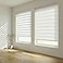 FOIRESOFT Cordless Custom Zebra Roller Shades and Blinds Basic White W 28 x H 64 inch Dual Layer Sheer for Day and Night Light Control Privacy 20 to 105 in Height