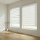 FOIRESOFT Cordless Custom Zebra Roller Shades and Blinds Basic White W 28 x H 64 inch Dual Layer Sheer for Day and Night Light Control Privacy 20 to 105 in Height