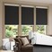 DONGFXK Motorized Blinds with Remote Blackout No Drill Cordless Smart Roller Shades Automatic Blinds for Windows Black34 W x 72 H