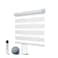 CITOLEN Motorized Zebra Blinds with Remote Smart Dual Layer Automatic Shades with Privacy Light Control Cordless Electric Blackout Blind for Indoor Windows White 27 W x 72 H