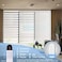 CITOLEN Motorized Zebra Blinds with Remote Smart Dual Layer Automatic Shades with Privacy Light Control Cordless Electric Blackout Blind for Indoor Windows White 27 W x 72 H