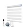 CITOLEN Motorized Zebra Blinds with Remote Smart Dual Layer Automatic Shades with Privacy Light Control Cordless Electric Blackout Blind for Indoor Windows White 27 W x 72 H