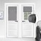 WDFour Cordless Blackout Door Curtains Triple Layers 100 Light Blocking UV Protect Noiseless Adjustable Roller Shade No Drill Window Blinds for Office Ward Home18Wx42LDark Gray1 Piece