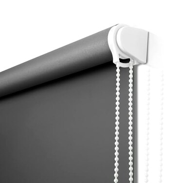 NUTRO CHILL Roller Window Blinds Blackout Shades for Indoor Windows with Thermal Insulated UV Protection Roll Down Blackout Blinds for Home and Office 26 W x 68 L Charcoal Gray