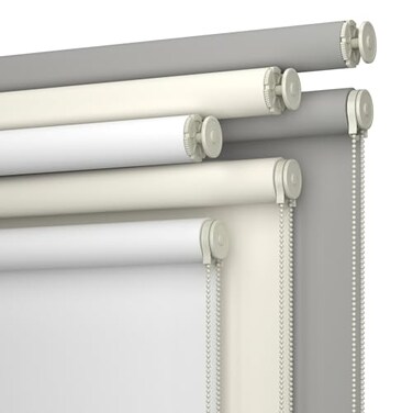 Hidpriva No Drill No Tools 100 Blackout Roller Shade UV Protection EasyCare Fabric Roller Blind for Windows Doors Pull Down Window Shade Beige 295 W x 75 H