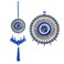 BWINKA Blue Evil Eye Hanging Decoration Ornament Metal Wind Chimes for Home Garden Gift Decoration
