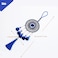 BWINKA Blue Evil Eye Hanging Decoration Ornament Metal Wind Chimes for Home Garden Gift Decoration