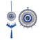BWINKA Blue Evil Eye Hanging Decoration Ornament Metal Wind Chimes for Home Garden Gift Decoration