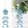 GlikCeil Beach Wind Chimes Diamond Art Wind Chimes Suncatchers Beach Diamond Art Kits with Crystal Pendant Hanging Ornament for Home Garden Patio Backyard DecorBlue