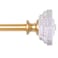 Coquilles Acrylic Square Finials Curtain Rod34 Diameter Single Deorative Curtain Rod Adjustable Length from 28 to 48 InchesGold