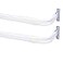 Blu-Pier Tech BluPier Tech Heavy Duty Single RodLock Seam Curtain Rod 28 to 48Inch Adjustable Width 2 12Inch ProjectionHardware IncludedWhitePack of 2