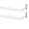 Blu-Pier Tech BluPier Tech Heavy Duty Single RodLock Seam Curtain Rod 28 to 48Inch Adjustable Width 2 12Inch ProjectionHardware IncludedWhitePack of 2
