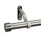 Mayrhyme 1Inch Diameter Curtain Rod Adjustable Rod Set with Premium Aluminum Brackets and Finials Single HeavyDuty Curtain Rods for Windows Matte Brushed Grey 72144