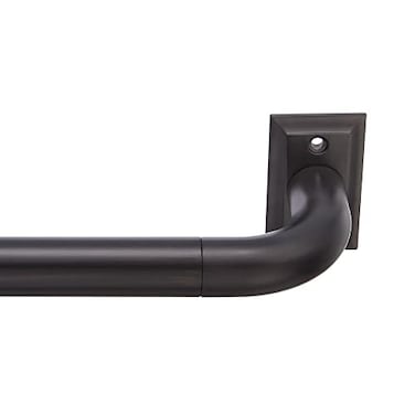 MODE Room Darkening Collection 1 Diameter Blackout Curtain Rod Set with Steel Wall Mounted Adjustable Curtain Rod Blocks Light Fits 32 to 90 Windows Dark Brown