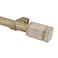 SKYPLUS LIVING Rustic Boho Style Single Curtain Rod Set with Carved Square Finial72144 inch Standard Single Beige Drapery Rod for 1 Pack 1 inch diameter Adjustable Length