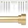 hei! dear Gold Curtain Rods for Windows 48 to 84 Inch1 Inch Heavy Duty Curtain RodsAdjustable Modern Drapery RodWindow Single Pole 3084Brass Gold