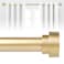 hei! dear Gold Curtain Rods for Windows 48 to 84 Inch1 Inch Heavy Duty Curtain RodsAdjustable Modern Drapery RodWindow Single Pole 3084Brass Gold
