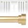 hei! dear Gold Curtain Rods for Windows 48 to 84 Inch1 Inch Heavy Duty Curtain RodsAdjustable Modern Drapery RodWindow Single Pole 3084Brass Gold