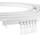 Lcyfmel Curved Ceiling Curtain Track Flexible Bendable Mount for Curtain Rail Bunk Bed Bay Window Room Divider White 5m