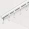 FELIDESIGN Curtain Track Ceiling Curtain Track for Room Divider Ceiling Mount Rail Set with Roller Hooks White 3ft 6ft